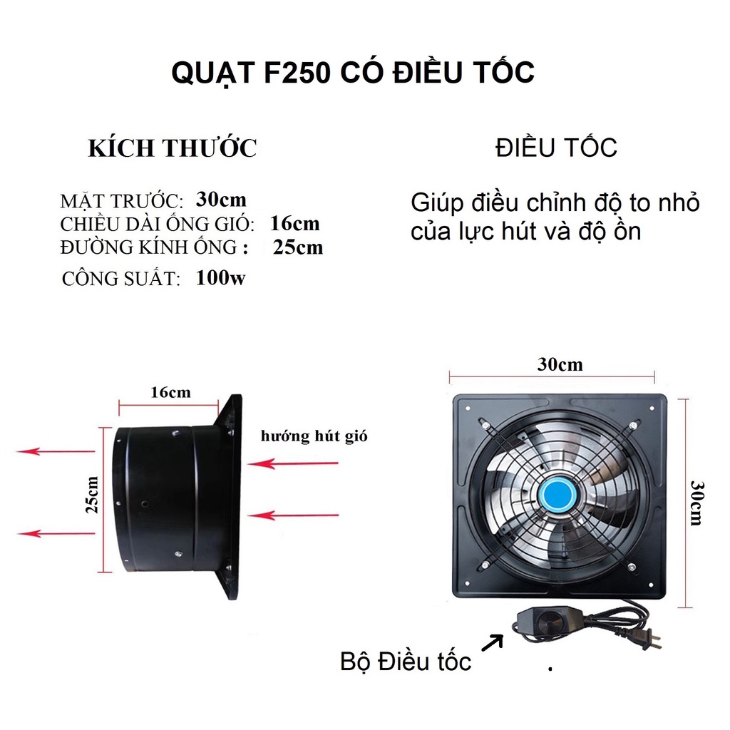 Quạt Thông Gió Nhà Vệ Sinh Dây Đồng 100% Quạt Hút Mùi Bếp Quạt - Quạt Hút Mùi Đường Ống