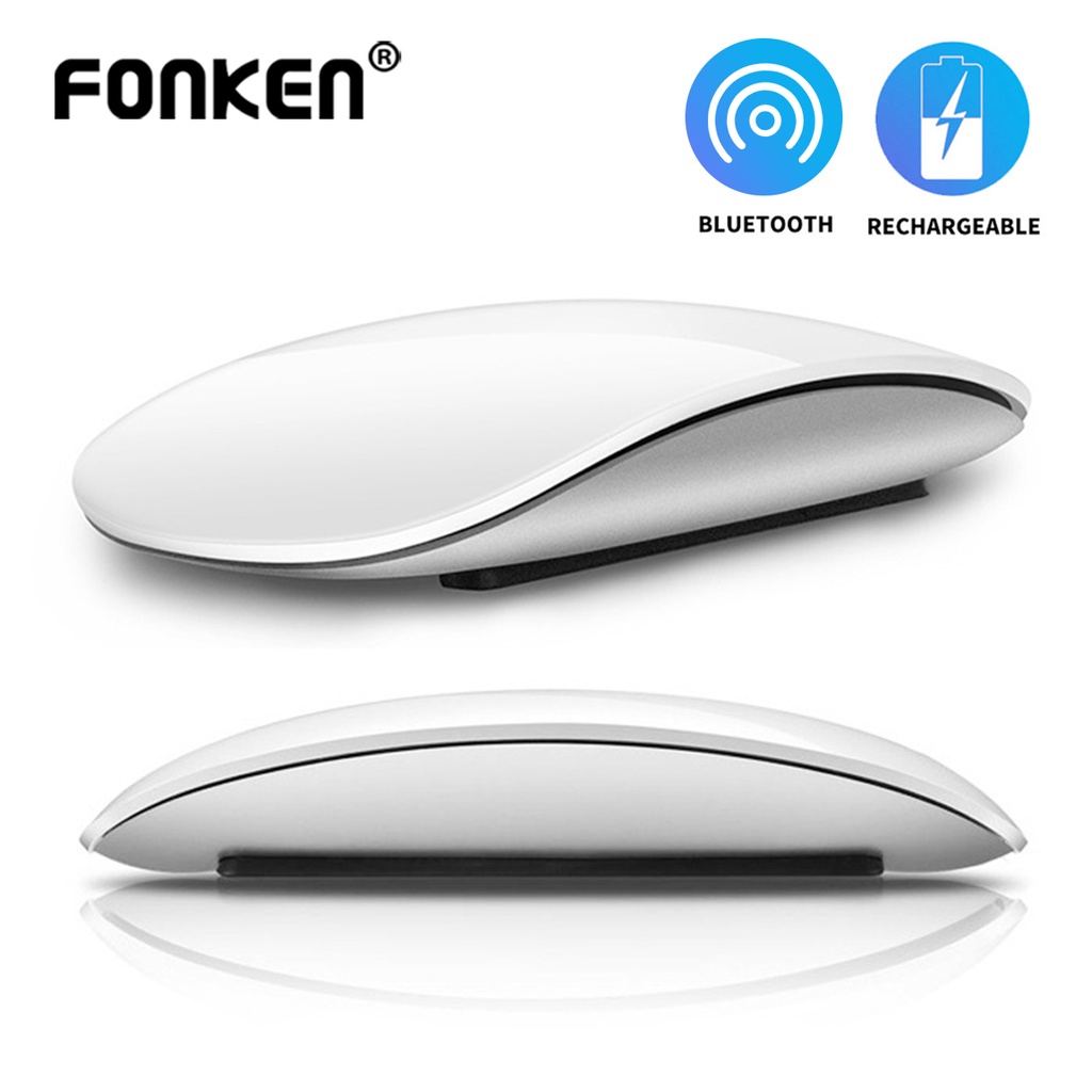 Chuột máy tính không dây FONKEN sử dụng bluetooth/ pin thích hợp cho máy tính xách tay Macbook Pro