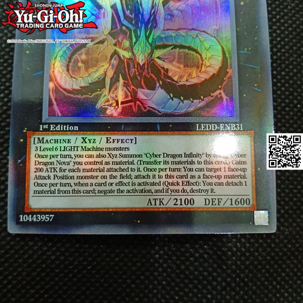 Card YugiOh Cyber Dragon Infinity có tem bạc phản quang bài hiệu ứng phản quang TẶNG Sleeves bọc bài 1458 D2 104