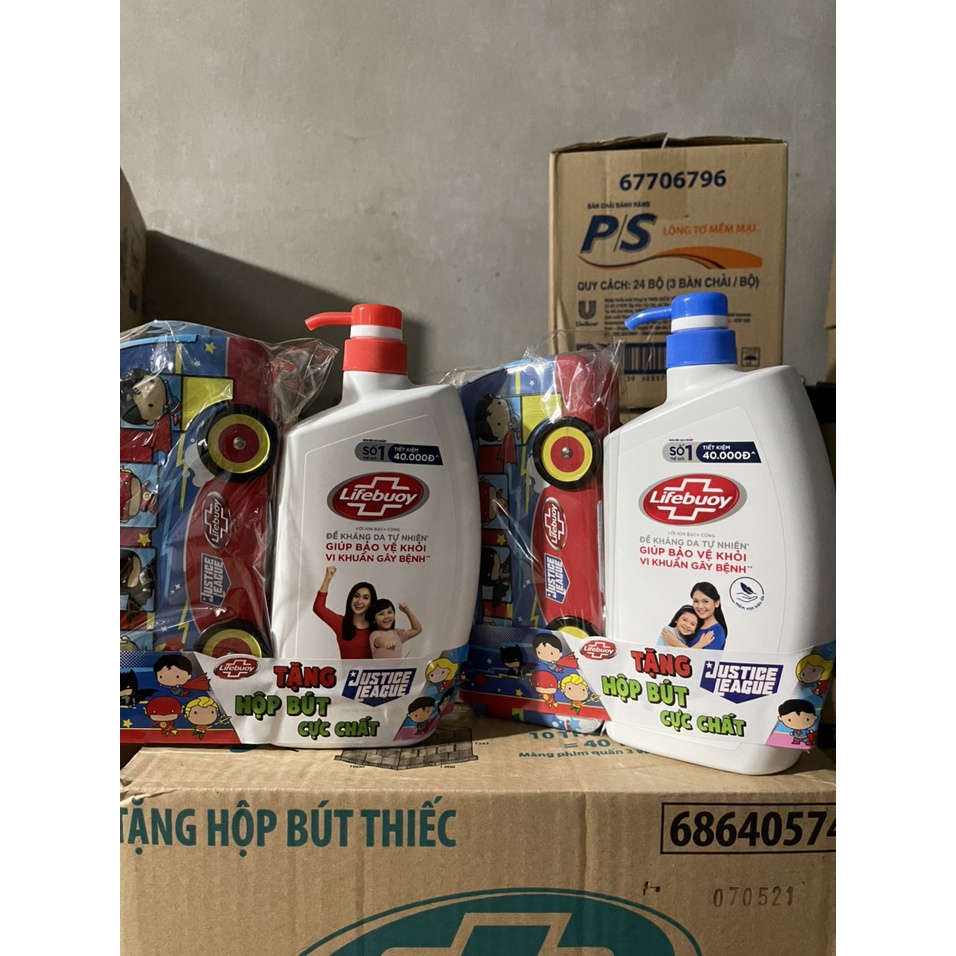 Sữa tắm Lifebuoy diệt khuẩn 850g tặng hộp bút cực chất