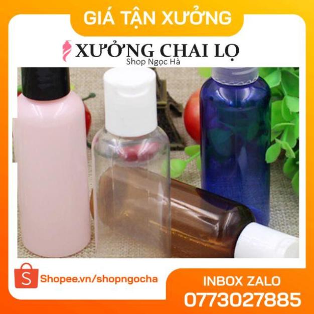 Chai Chiết Mĩ Phẩm ❤ GIÁ TỐT NHẤT ❤ Chai nhựa pet nắp nhấn 100ml,50ml,30ml,20ml chiết mỹ phẩm , phụ kiện du lịch