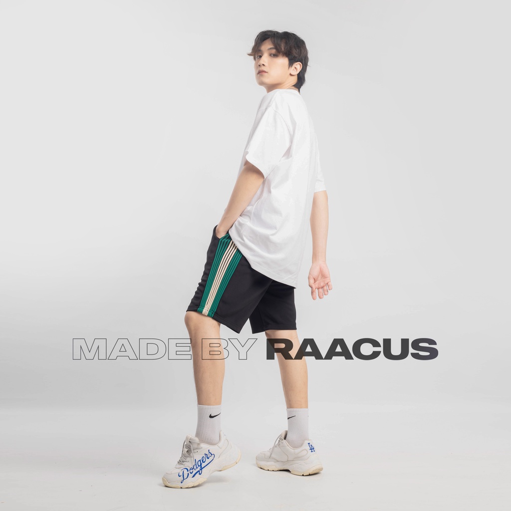 Quần short nam nữ PATOMI.STUDIO  unisex dáng ngắn sọc xanh dọc ống rộng - QS03