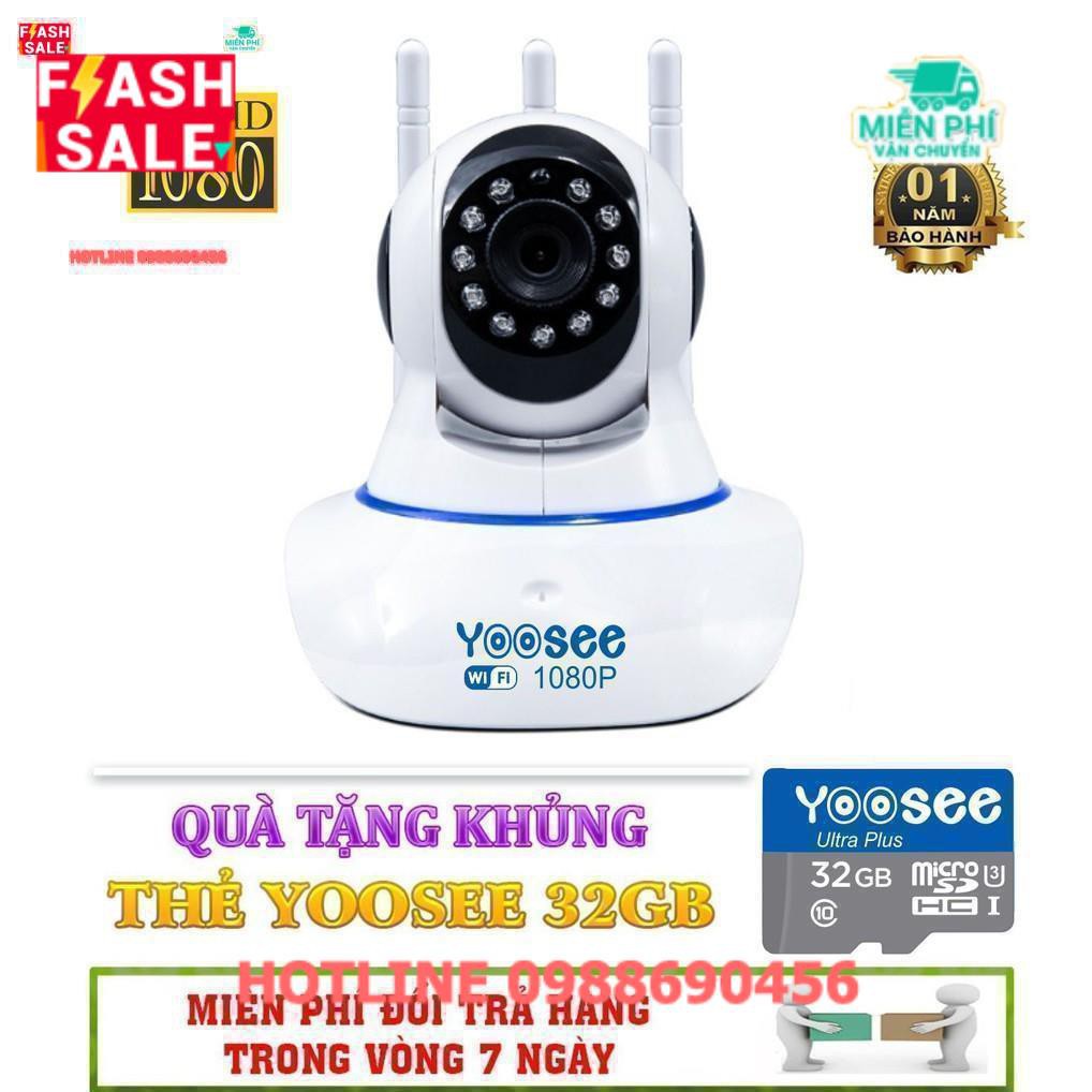 Camera IP YooSee 2.0mpx FHD1080P - 3 Anten kèm thẻ 32gb yoosee