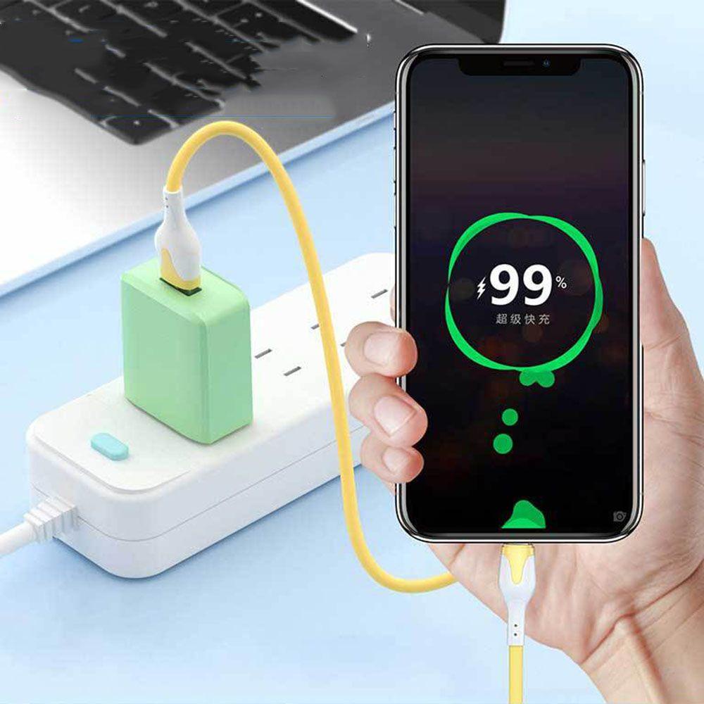Dây Cáp Sạc Và Truyền Dữ Liệu Dạng Lỏng Hai Màu Mềm Mại Dành Cho Điện Thoại Android