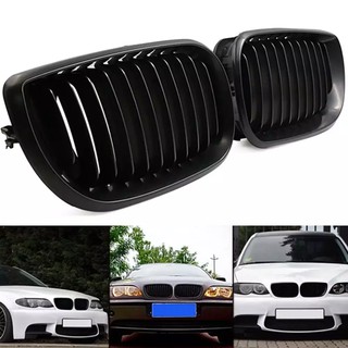 Lưới tản nhiệt bọc lưới tản nhiệt trước xe 2 chiếc cho 02-05 bmw e46 318i 320i 325i 328i 330i_123clickvn