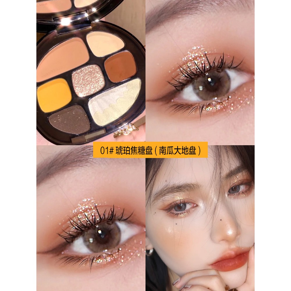 [Hàng mới về] Bảng Phấn Mắt Trang Điểm Chuyên Nghiệp Vỏ Màu Hổ Phách | BigBuy360 - bigbuy360.vn