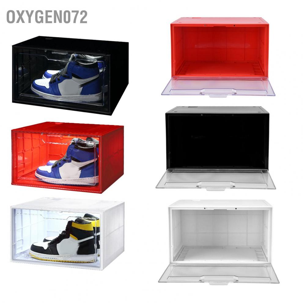 Hộp Đựng Giày Nhựa Cứng Cao Cấp Size Lớn, Cửa Nam Châm Lắp Ráp Tiện Lợi - LED Điều khiển bằng giọng nói Oxygen072