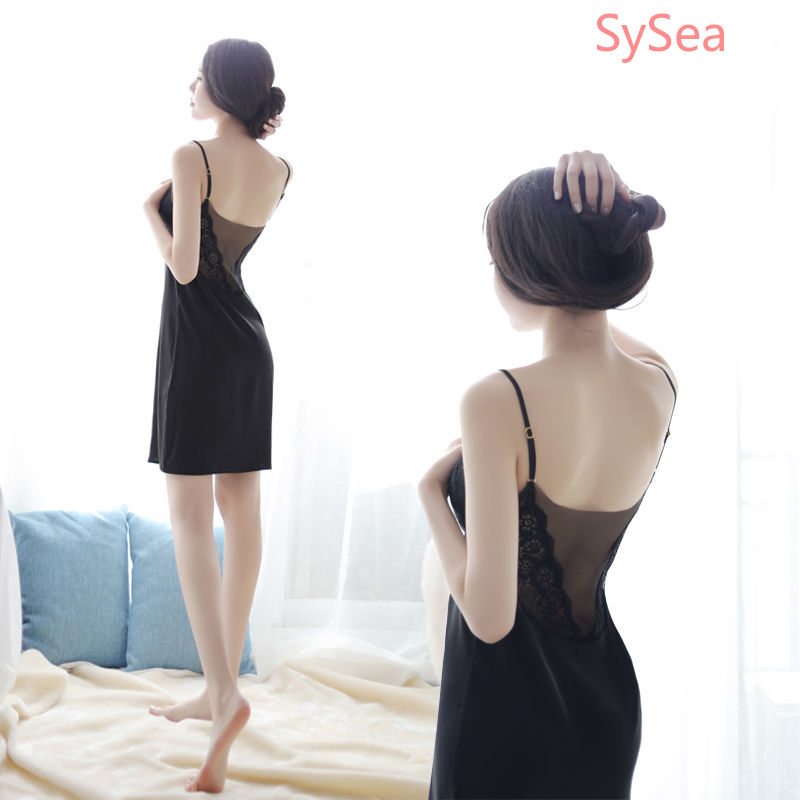 Đầm ngủ phối ren hoa có mút đệm thời trang quyến rũ dành cho nữ