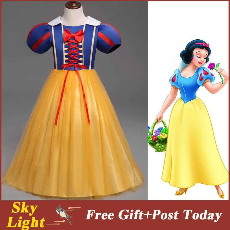 Đầm Công Chúa Bạch Tuyết Hóa Trang Halloween Cho Bé Gái