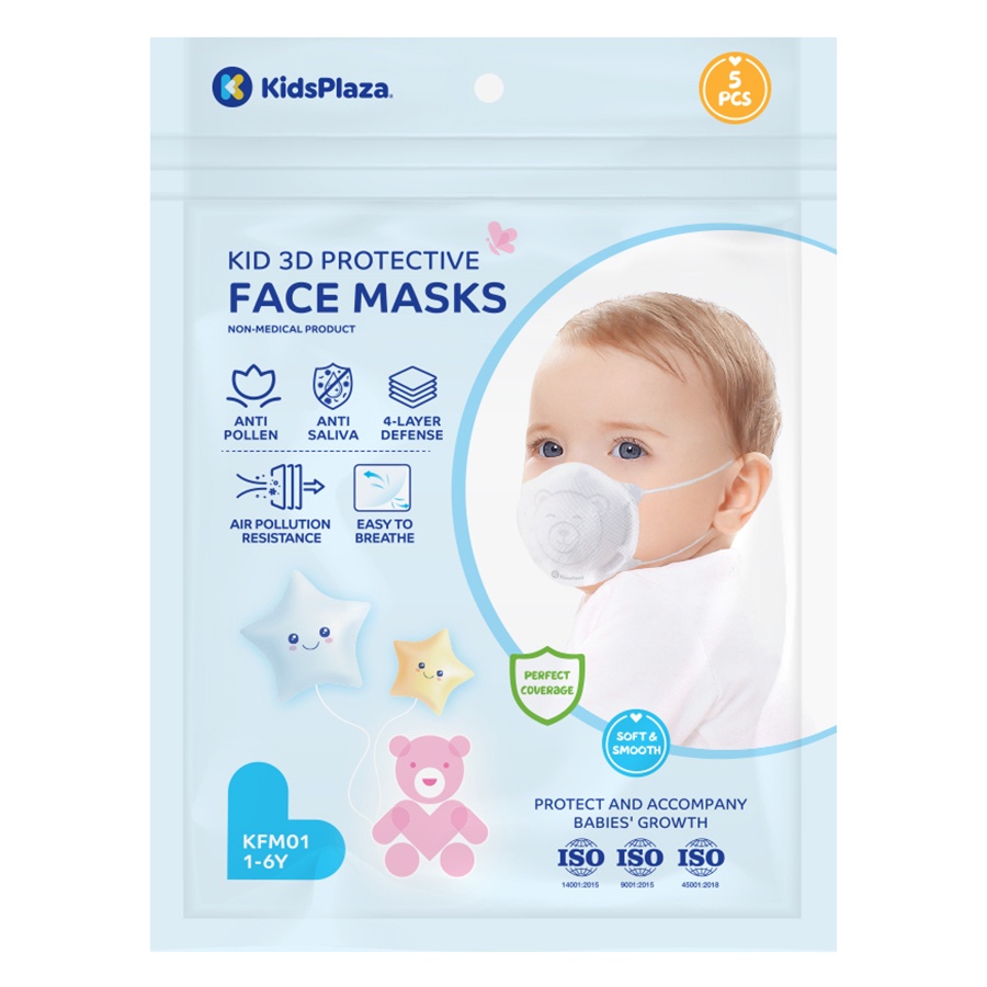 Khẩu trang in hình gấu KidsPlaza KFM01