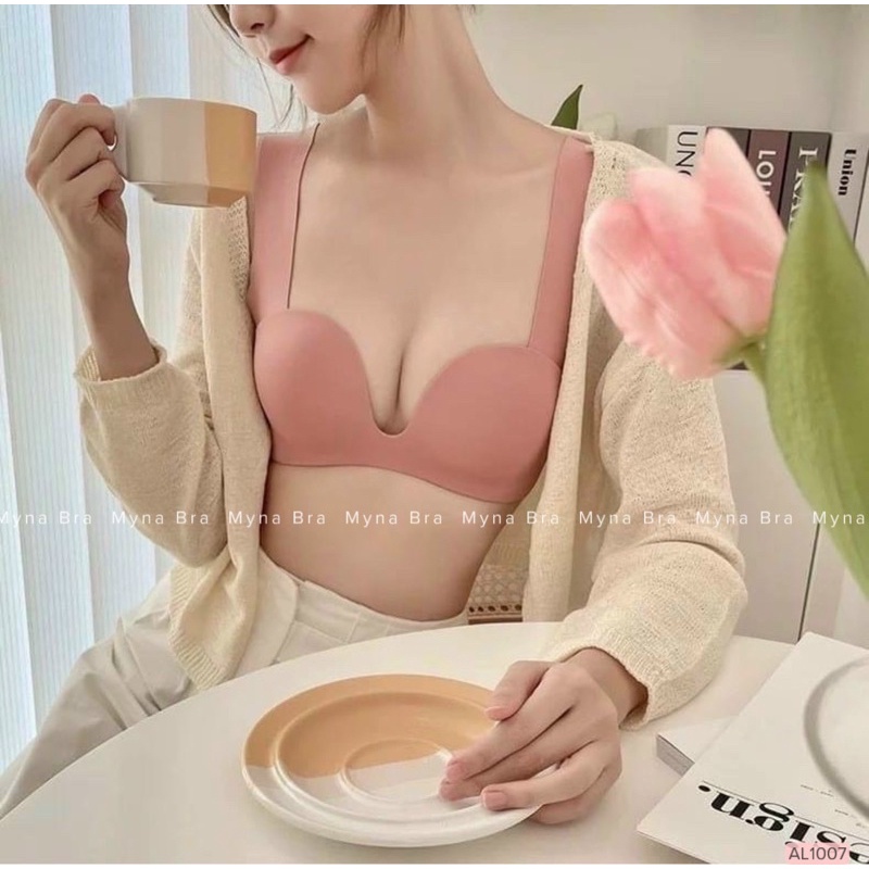 Áo chip cổ U không viền không lộ khi mặc đồ bó nâng đẩy tạo khe AL1007