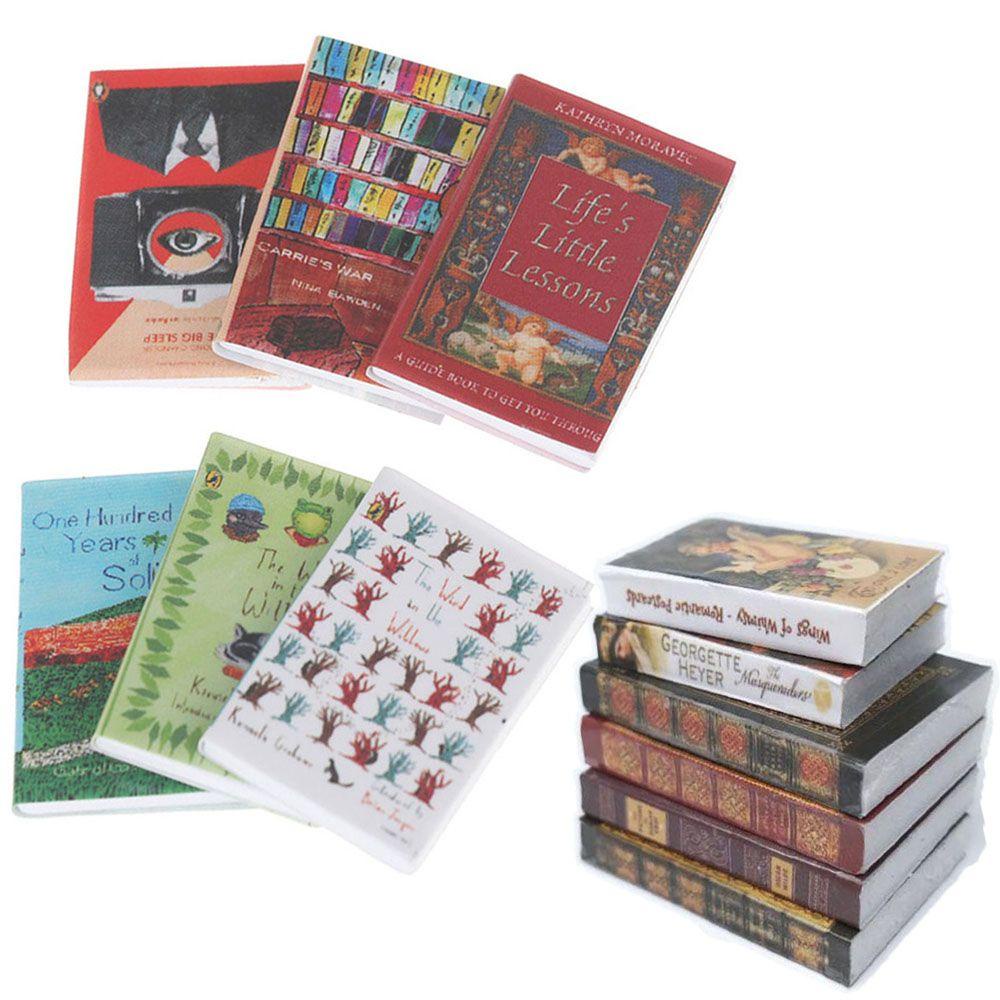 RAINBOW Set 6 Mô Hình Cuốn Sách Mini Trang Trí Nhà Búp Bê