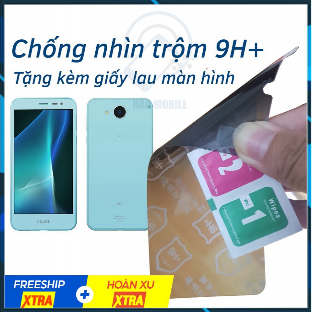 Dán chống nhìn trộm Aquos U SHV35 - Dán cường lực dẻo nano