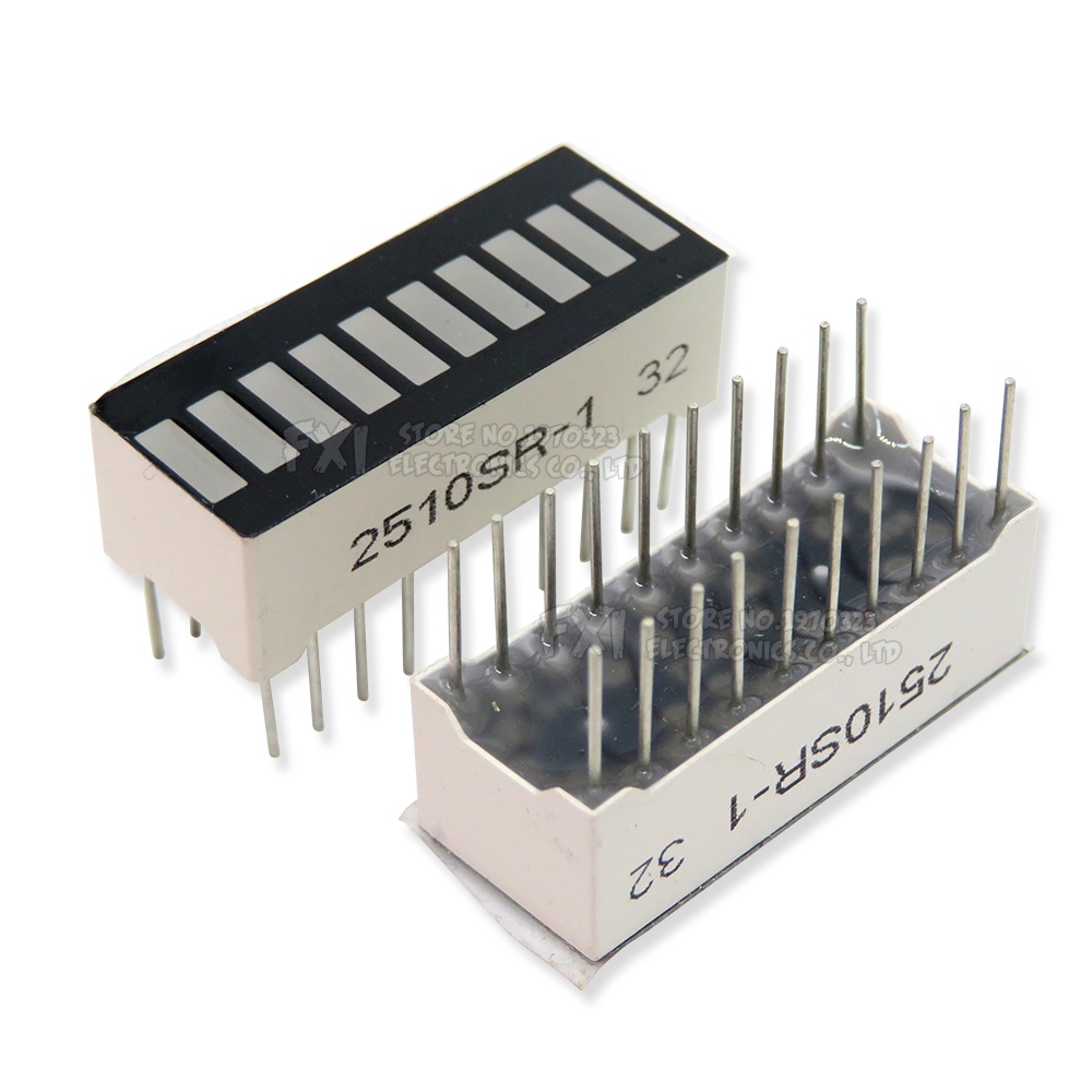 Set 2 Thanh Đèn LED Kỹ Thuật Số 10 Bóng Siêu Sáng Màu Đỏ / Xanh Lá / Vàng / Xanh Dương