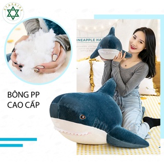 Cá Mập Nhồi Bông Cao Cấp - Cá Mập Bạo Chúa Siêu Cấp (Xanh Navy)