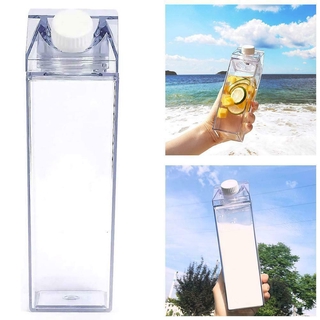 Bình nước KITPIPI trong suốt chống tràn hình hộp sữa