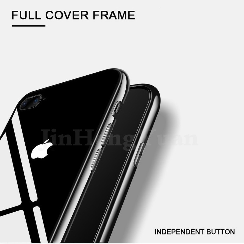 Ốp lưng mặt kính cường lực chất lượng cao dành cho IPhone 6 6S 7 8 Plus X XS MAX XR 11 Pro MAX | BigBuy360 - bigbuy360.vn