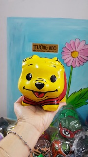 Heo đất handmade - gấu pooh