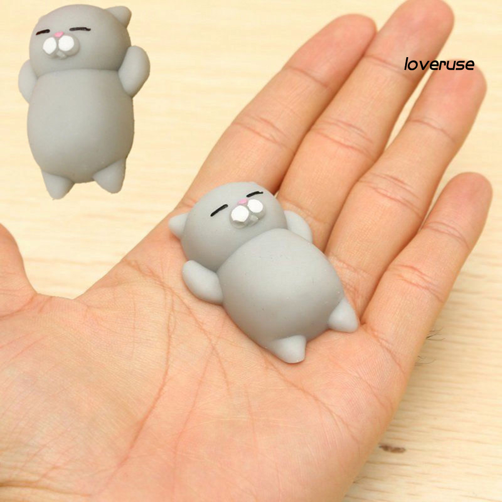 Đồ Chơi Nắn Bóp Đàn Hồi Giảm Stress Hình Chú Mèo Đáng Yêu