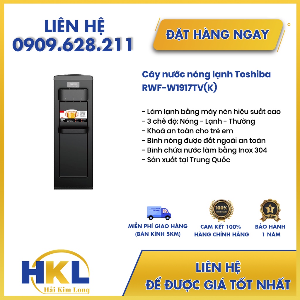 Cây nước nóng lạnh Toshiba RWF-W1917TV(K)