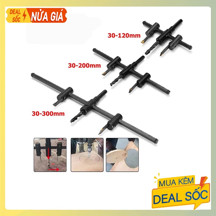 Mũi Khoan Khoét Lỗ Thùng Loa, Lỗ Đèn Thạch Cao 200mm