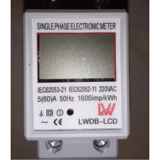 Công tơ điện tử 1 pha LW 60A 15000W đo công suất tiêu thụ Kwh độ chính xác cao- HÀNG CHÍNH HÃNG