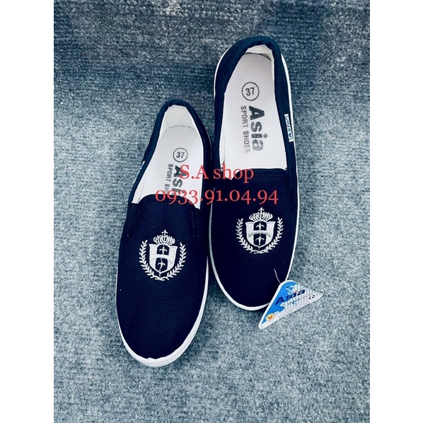 Giày thể thao ASIA XỎ/LƯỜI Xanh vải NỮ