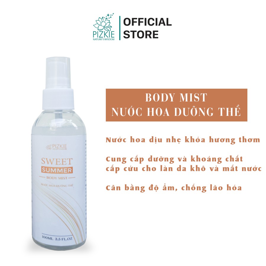 Nước Hoa Dưỡng Thể Body Mist SWEET SUMMER PIZKIE 100ml