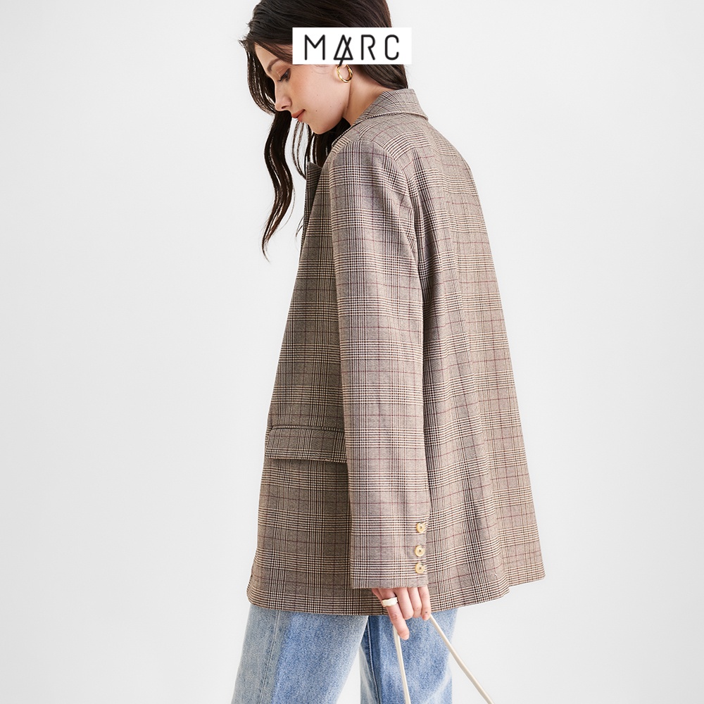 Áo blazer nữ MARC FASHION oversize caro FAPH0599