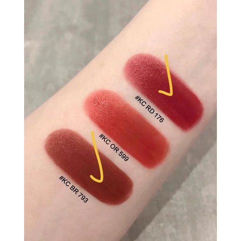 Son Kem Shu Uemura Kinu Cream KC BR793 - Đỏ Nâu Caramel và KC RD176 - Đỏ Hồng Đất  - KC OR599 - Cam Cháy
