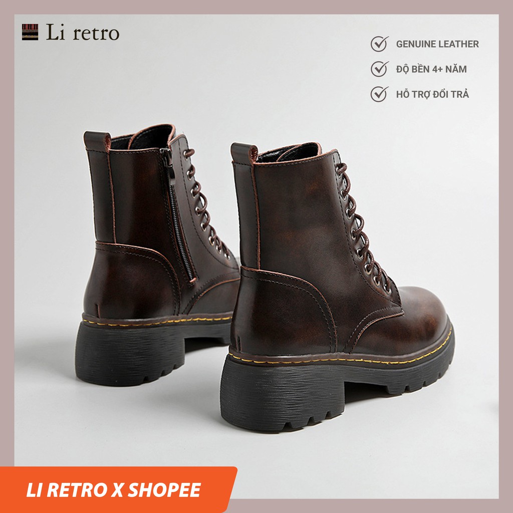 [Pre-order] Giày da nữ vintage da bò thật MZDL - Dr Boots 4.5 | BigBuy360 - bigbuy360.vn