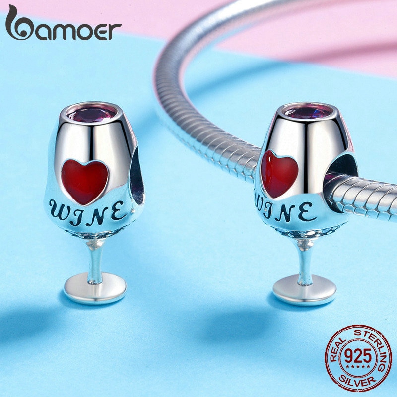 Hạt Charm Bamoer Bằng Bạc 925 Hình Ly Rượu Vang Cho Nữ