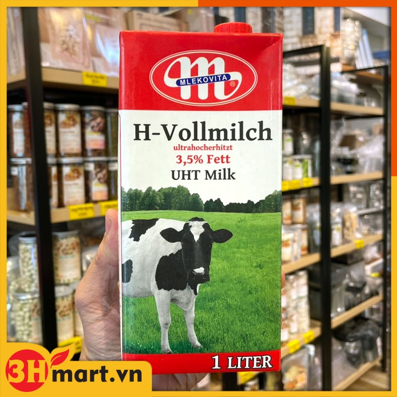 Sữa tươi MLEKOVITA 3,5% hộp 1 lít