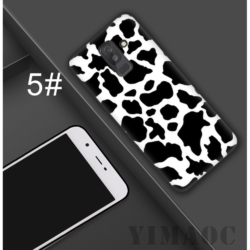 Ốp lưng hình bò sữa xinh xắn cho điện thoại Samsung Galaxy S9 S8 Plus S7 S6 Note 8 9