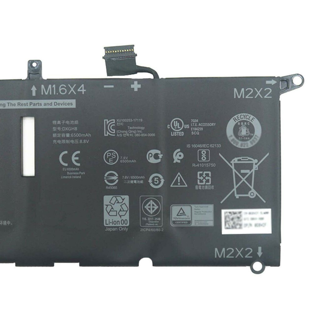 [ Pin zin ] Pin battery laptop Dell XPS 13 2018 XPS 13 9370 9380 2019 0H754V DXGH8 7.6V 52Wh 6500mAh