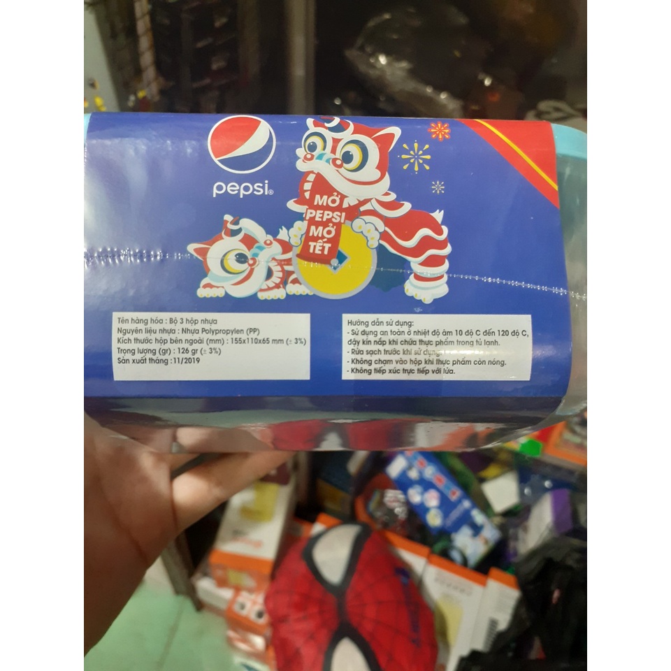 Bộ 3 hộp nhựa Quà tặng từ Pepsi