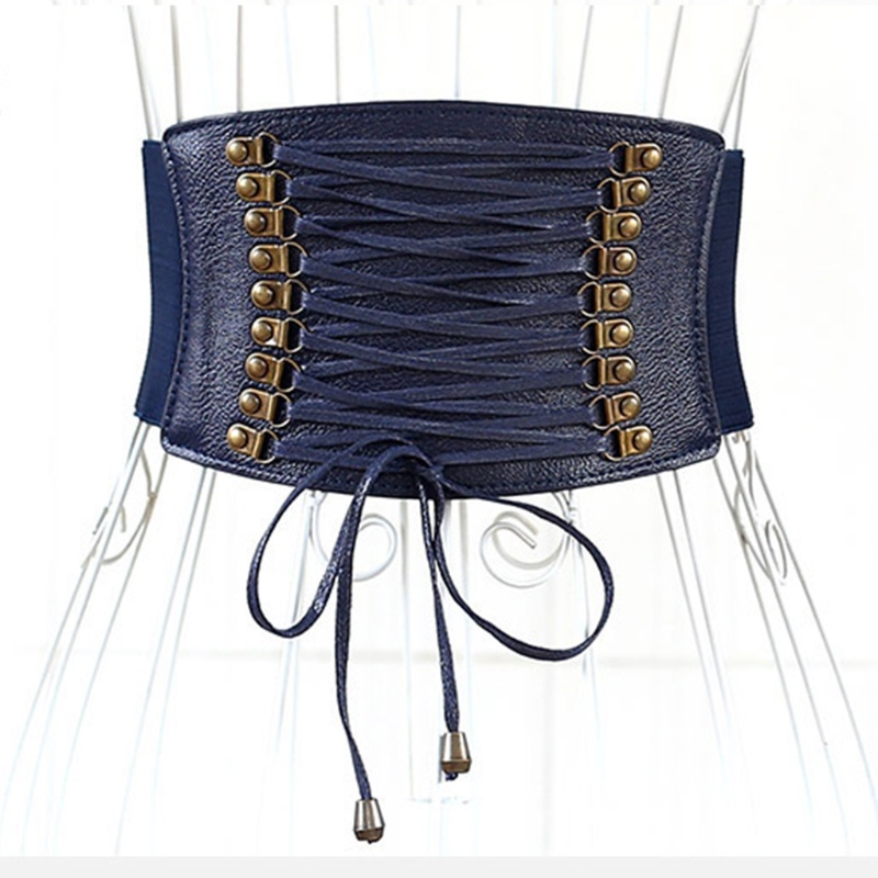 Thắt Lưng Da PU Bản Rộng Co Giãn Thời Trang Cho Nữ