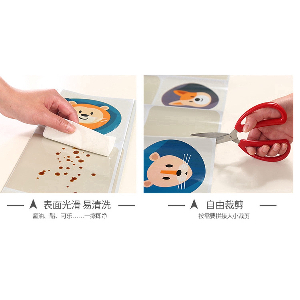 Nhãn dán hình thú cưng dễ thương chống dầu chịu nhiệt cao 45x75cm