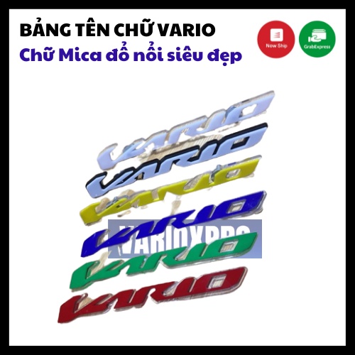 Bảng tên chữ VARIO mica đủ màu