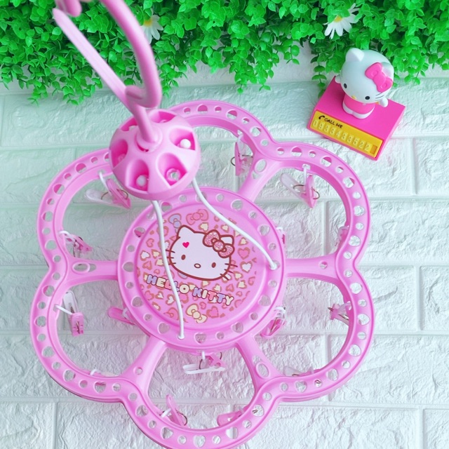 Móc kẹp phơi quần áo, vớ Hello Kitty