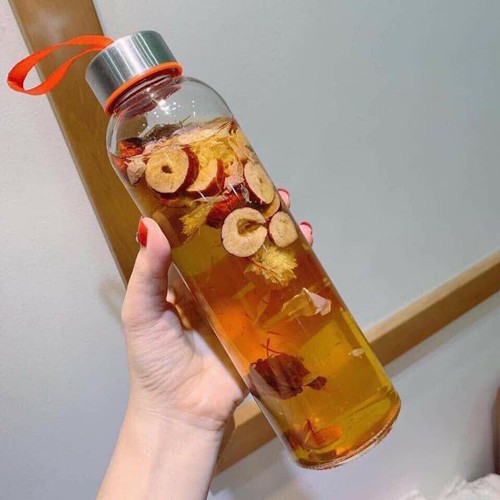 Set 5 gói nguyên liệu chè dưỡng nhan - 11 Vị, Full Hộp - Tặng Bình Thủy Tinh 500ML - Danavietnam