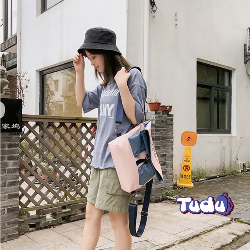 Xả kho mẫu cũ Túi Đeo Chéo Tudu Kết Hợp Balo Đi Học Phong Cách Thời Trang Hàn Quốc (CN228)
