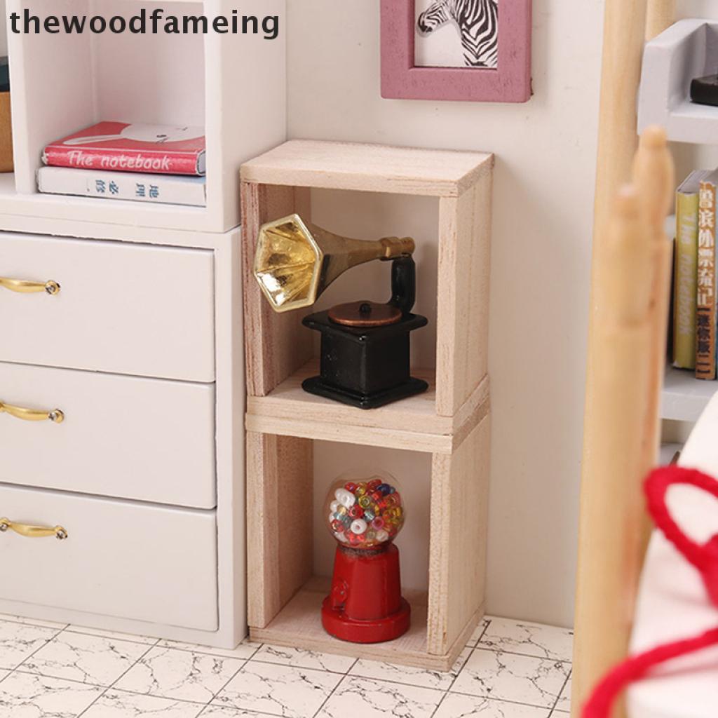 【eir】 1/3Pcs Doll House Lattice Cabinet Combination Cabinet Mini Model Decorate Toy .