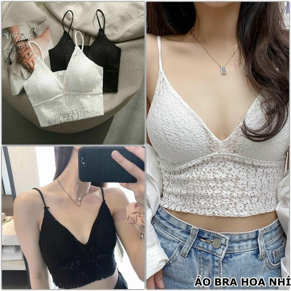 Áo Lót Nữ - Áo Bra Nữ Hoa Nhí cổ chữ V phong cách trẻ trung năng động mẫu BRA04