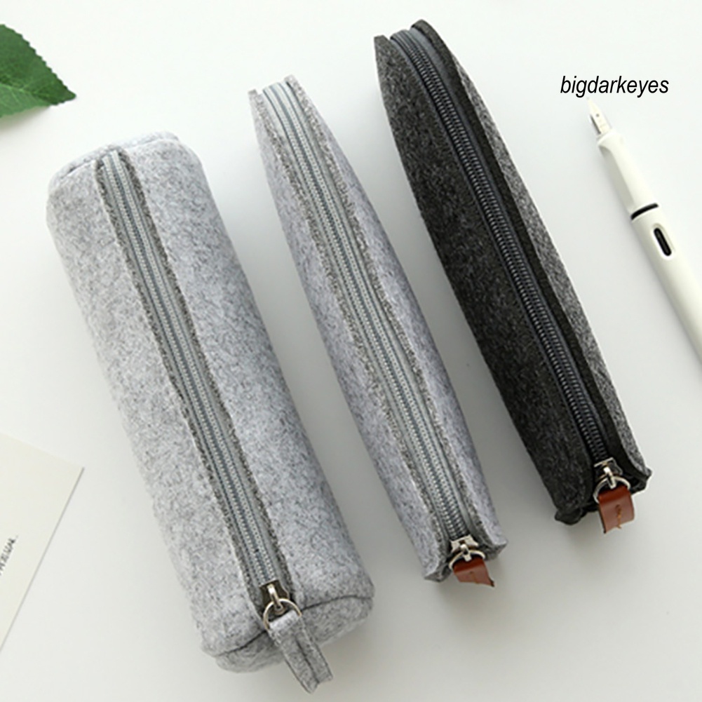 Túi Đựng Bút Bằng Vải Nỉ Có Khóa Kéo Đơn Giản Tiện Dụng