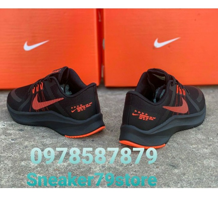 Giày Nike Running Quest 4 (2021) Black/Red Nam (M) [Auth - Chính Hãng - FullBox] Hình Ảnh Độc Quyền