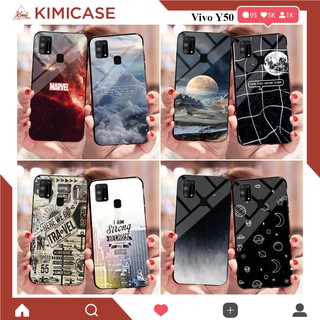 Ốp lưng kính cường lực cao cấp cho Vivo Y30 / Y50 , Y21 / Y21s , V21