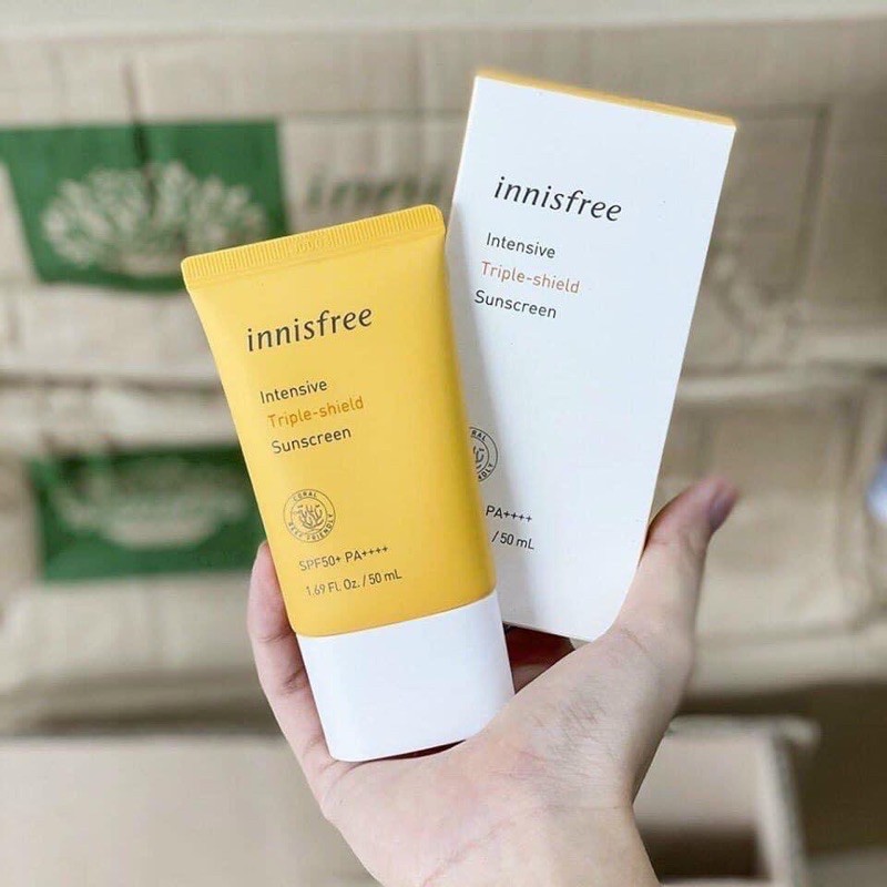 Kem chống nắng Innisfree triple /long lasting / no sebum tone up