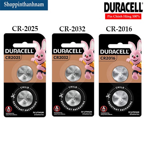 Pin Duracell CR2032 / CR2025 / CR2016 Cao Cấp Vỉ 2 Viên Chính Hãng