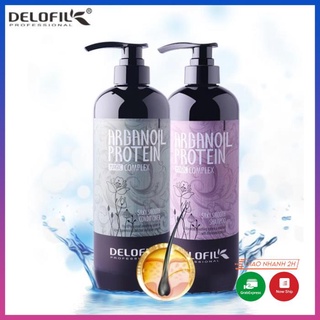   Chính Hãng  Bộ Dầu Gội Xả Mềm Mượt Chống Gàu Delofil Arganoil Protein 